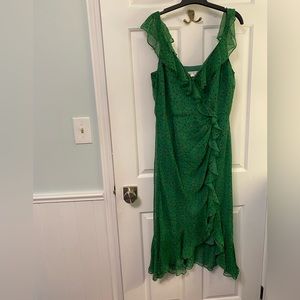Gorgeous Green Veronica Beard silk summer dress size 8